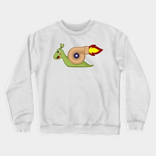 Snail Runner Running Rocket Crewneck Sweatshirt